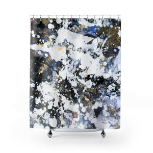 White Shower Curtains, Silver Galaxy Shower Curtains, Abstract Chinese Art Shower Curtains, Galaxy Art Shower Curtains, Galaxy Chinese Art Shower Curtains, Contemporary Art Shower Curtains, Abstract Art Shower Curtains, Modern Chinese Polyester 71" x 74" Bathroom Curtains-Printed in USA, Long Hookless Shower Curtains, Abstract Shower Curtains For Almost Any Popular Bathroom Decor, Modern Shower Curtains, Watercolor Shower Curtains
