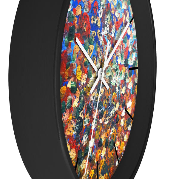 Raindrops 2/3 Designer Abstract Artistic Dotted  10 inch Wall Clock - Made in USA - alicechanart