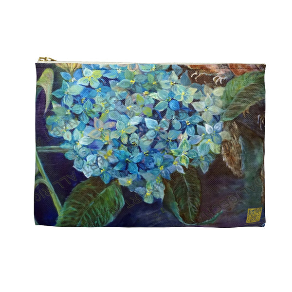 Morning Chirping Birds Small 9"x6" Or Large 12"x9" Size Flat Accessory Pouch- Made in USA - alicechanart