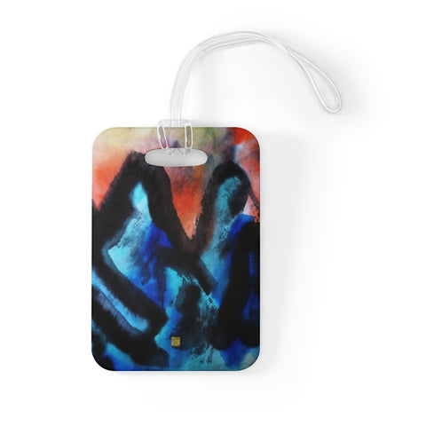 Blue Mountain Asian Contemporary Chinese Art, Glossy Lightweight Bag Tag, Made in USA - alicechanart