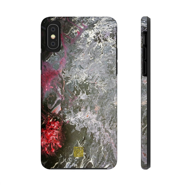 Grey Abstract Art iPhone Case, Case Mate Tough Samsung or Phone Cases-Made in USA