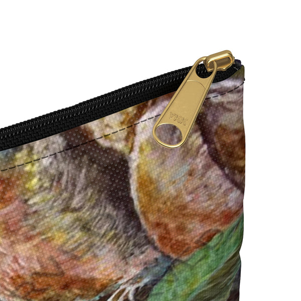 Morning Chirping Birds Small 9"x6" Or Large 12"x9" Size Flat Accessory Pouch- Made in USA - alicechanart