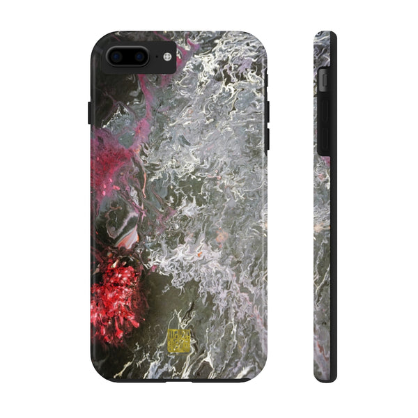 Grey Abstract Art iPhone Case, Case Mate Tough Samsung or Phone Cases-Made in USA