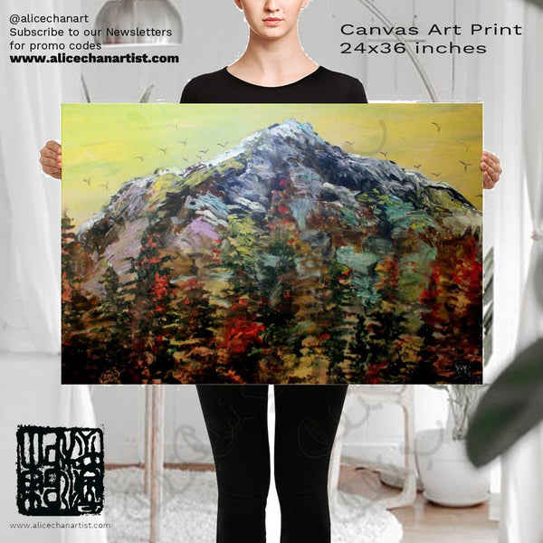 Mount Rainier Pacific Northwest PNW Cascades Canvas Art Print - Made in USA - alicechanart