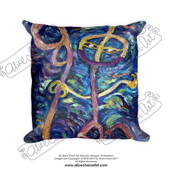 Chan in Chinese Character, Chan in Family Last Name, Basic Pillow, Made in USA - alicechanart