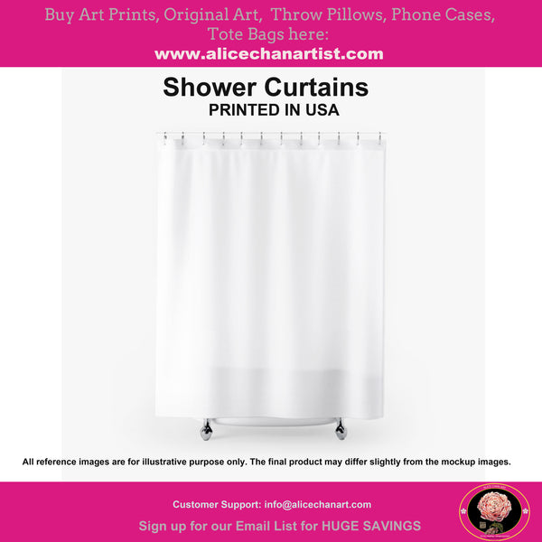 Raindrops Shower Curtains, Colorful Abstract Art Polyester Bathroom Curtains-Printed in USA