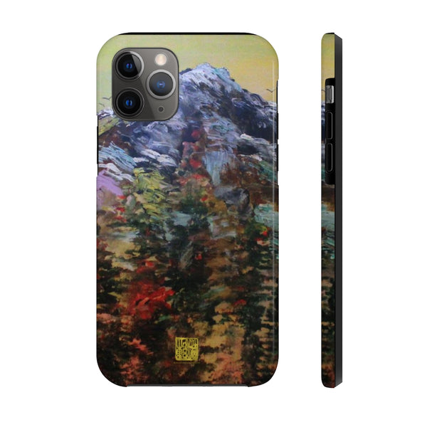 Yellow Mt. Rainier iPhone Case, Case Mate Tough Samsung or Phone Cases-Made in USA