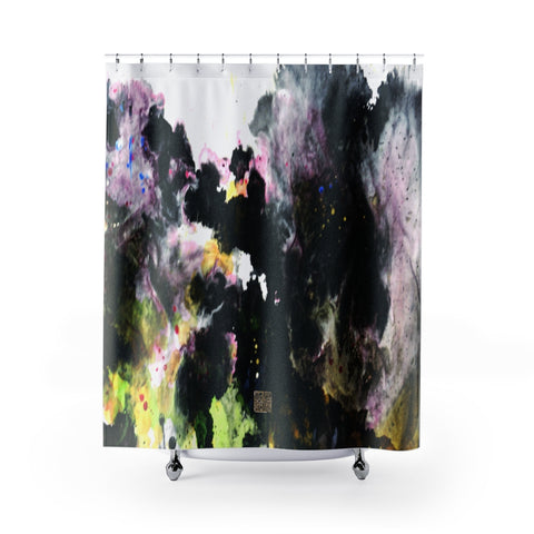 Abstract Chinese Art Shower Curtains, Galaxy Art Shower Curtains, Galaxy Chinese Art Shower Curtains, Contemporary Art Shower Curtains, Abstract Art Shower Curtains, Modern Chinese Polyester 71" x 74" Bathroom Curtains-Printed in USA, Long Hookless Shower Curtains, Abstract Shower Curtains For Almost Any Popular Bathroom Decor, Modern Shower Curtains, Watercolor Shower Curtains