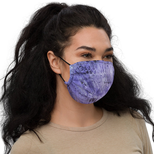 Purple Wavy Abstract Face Masks