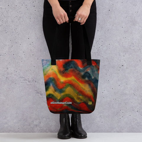 Rainbow Mountains Art Tote Bag