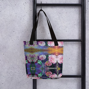 Floral Purple Daisies Tote Bag - Made in USA/EU