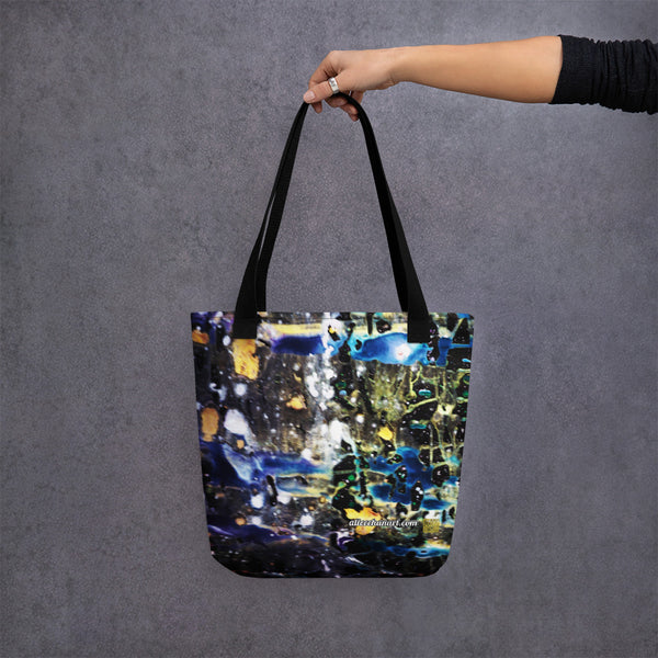 Black Galaxy Art Tote Bag - Made in USA/EU