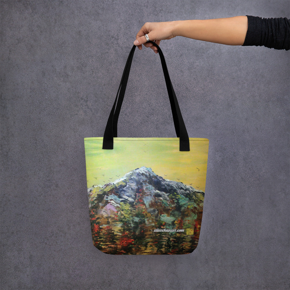 Yellow Mount Rainier Tote Bag - Made in USA/EU