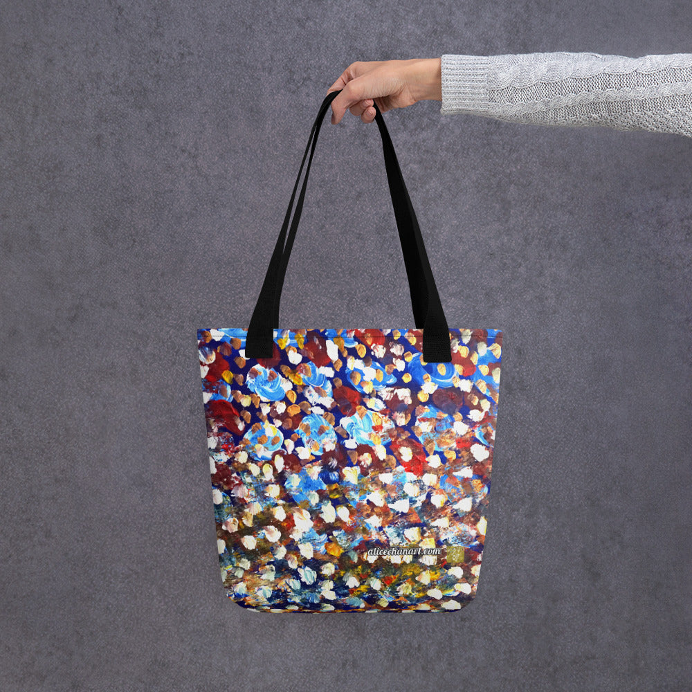 Raindrops Art Tote Bag - Made in USA/EU