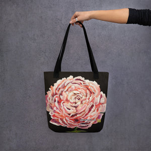 Pink Peony Art Tote Bag - Made in USA/EU
