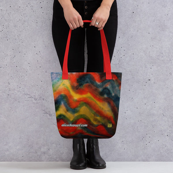 Rainbow Mountains Art Tote Bag