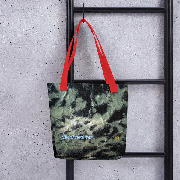 Black Ink Abstract Tote Bag- Made in USA/EU