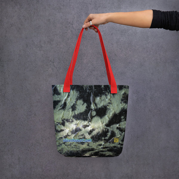 Black Ink Abstract Tote Bag- Made in USA/EU