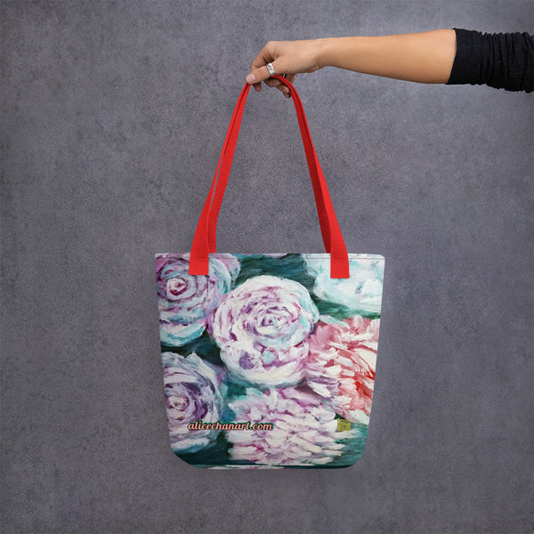 White Floral Tote Bag