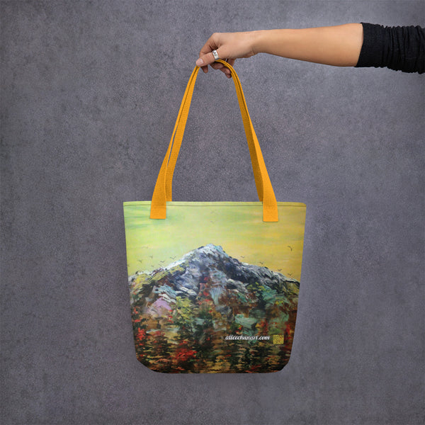 Yellow Mount Rainier Tote Bag - Made in USA/EU