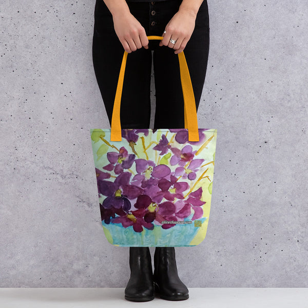 Purple Orchids Tote Bag - Made in USA/EU