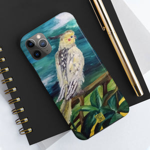 White Parrots Animal iPhone Case, Case Mate Tough Samsung or Phone Cases-Made in USA