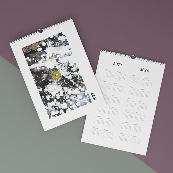 Abstract Chinese Art Wall Calendar, Size: 12.6"x17.7" A3 Paper Size (Year of 2023) - Printed in USA