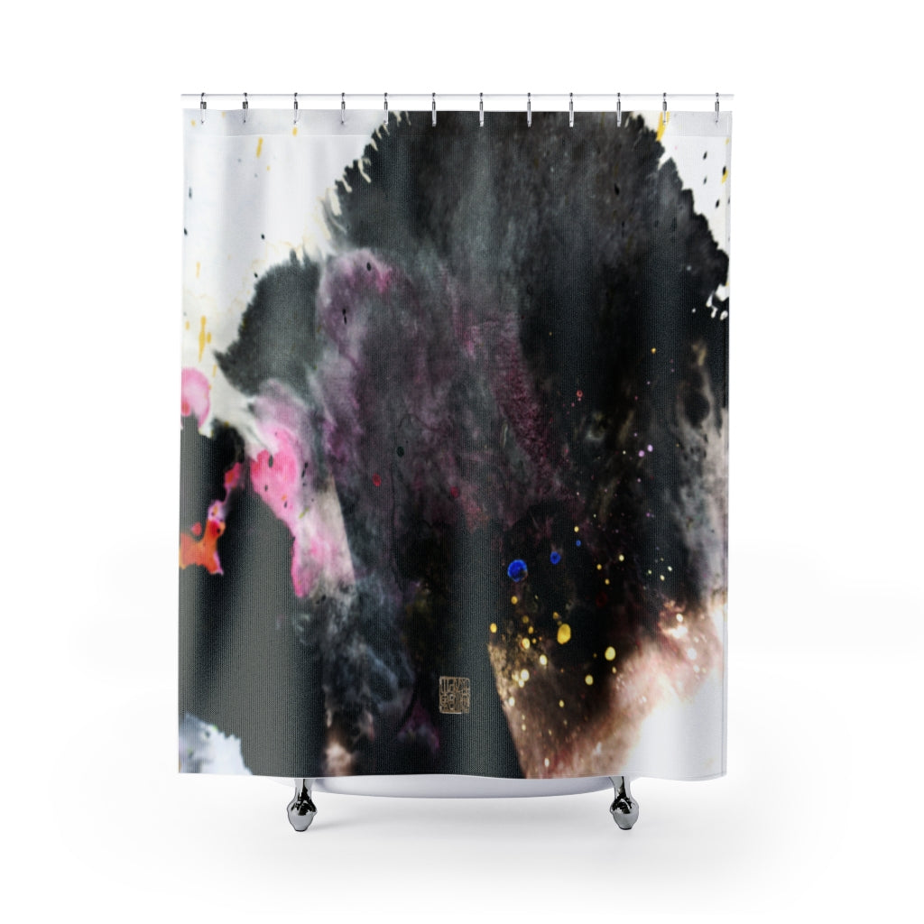Abstract Chinese Art Shower Curtains, "The Light At The End Of The Tunnel", Galaxy Art Shower Curtains, Galaxy Chinese Art Shower Curtains, Contemporary Art Shower Curtains, Abstract Art Shower Curtains, Modern Chinese Polyester 71" x 74" Bathroom Curtains-Printed in USA, Long Hookless Shower Curtains, Abstract Shower Curtains For Almost Any Popular Bathroom Decor, Modern Shower Curtains, Watercolor Shower Curtains