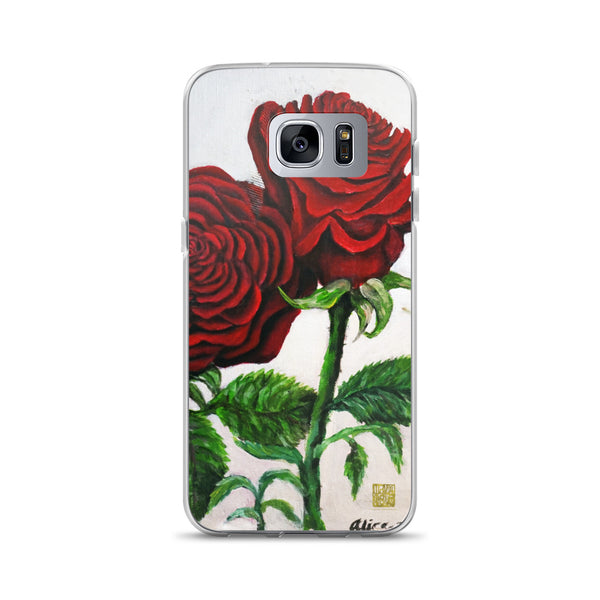 Triple Red Roses, Samsung Galaxy S7, S7 Edge, S8, S8+, S9, S9+ Phone Case, Made in USA - alicechanart