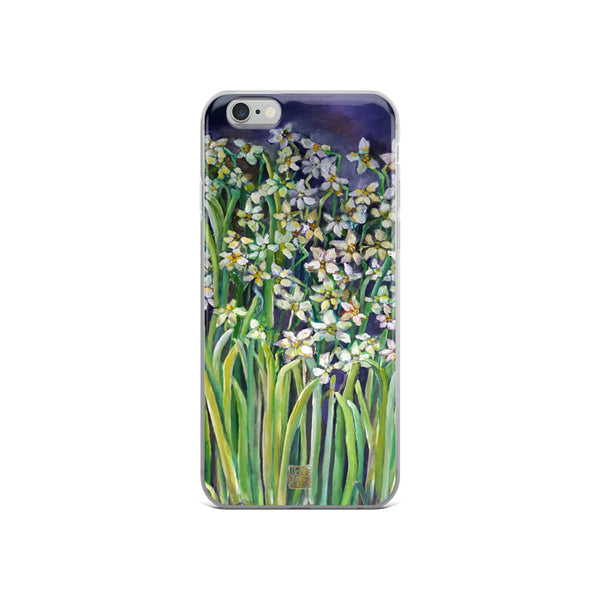 Narcissus Water Lilies, Floral Art Premium Designer Flower iPhone Case, Made in USA/ EU - alicechanart