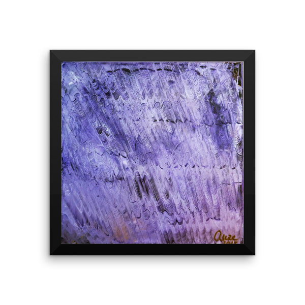 "Purple Mystery Pattern", Framed Photo Paper Poster, Made in USA - alicechanart