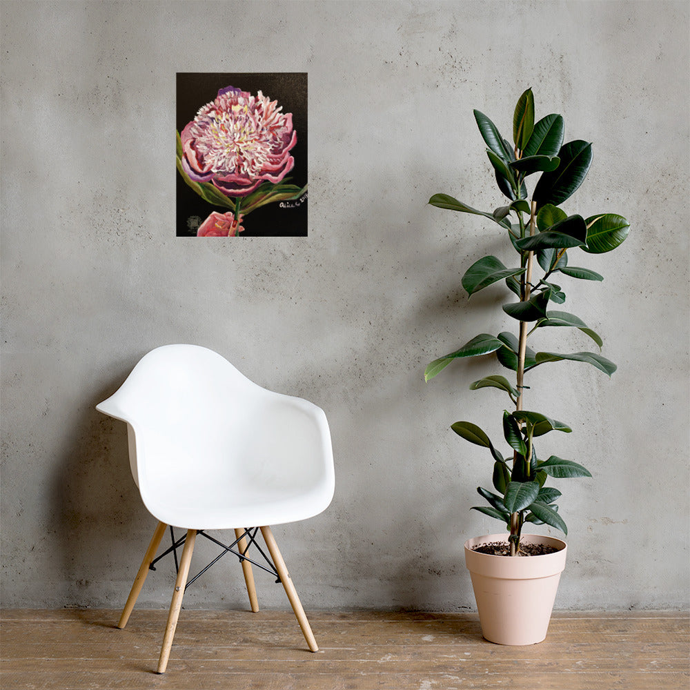 Chinese Peony Hybrid, 2018, Floral Print, Chinese Peonies Floral Print Art Poster- Made in USA/EU - alicechanart