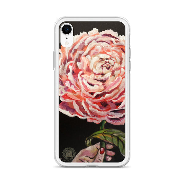 Pink Chinese Peonies Floral Print Premium iPhone Case- Made in USA/ EU - alicechanart