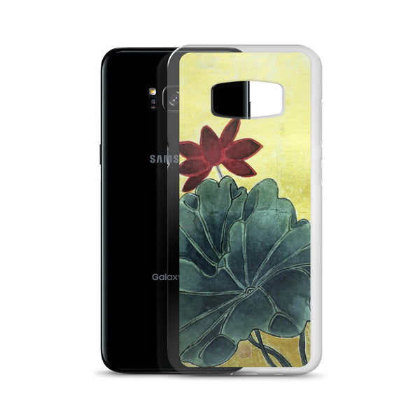 Lotus Floral Samsung Case, Eternally Blissful Flower Print Art Phone Case-Printed in USA/EU