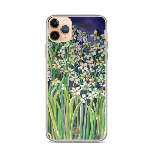 Narcissus Water Lilies, Floral Art Premium Designer Flower iPhone Case, Made in USA/ EU - alicechanart