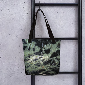 Black Abstract Chinese Ink Asian Contemporary Designer Art Tote Bag- Made in USA/ EU - alicechanart