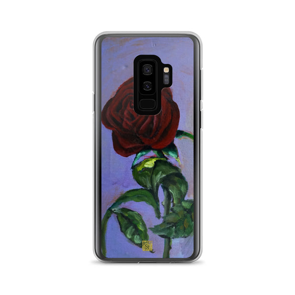 Red Roses in Purple Sky, Floral Samsung Galaxy S7, S7 Edge, S8, S8+, S9, S9+ Phone Case, Made in USA - alicechanart