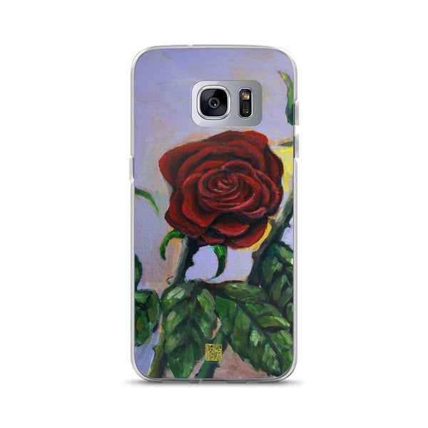 Red Roses in Purple Sky, Floral Case Samsung Galaxy Phone Case, Made in USA - alicechanart Red Roses Samsung Phone Case, Red Roses in Purple Sky, Floral Case Samsung Galaxy S7, S7 Edge, S8, S8+, S9, S9+, S10, S10+, S10e Phone Case, Made in USA/EU