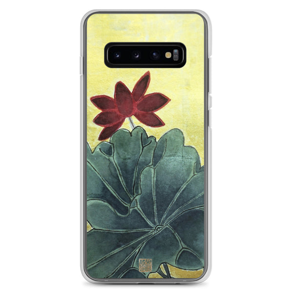 Lotus Floral Samsung Case, Eternally Blissful Flower Print Art Designer Samsung Galaxy S7, S7 Edge, S8, S8+, S9, S9+, S10, S10+, S10e Cell Phone Case, Made in USA/EU