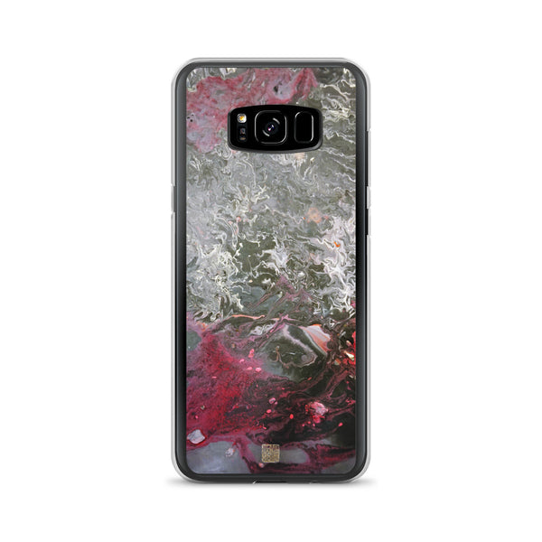 Grey Landscape Samsung Case, Part 1 Abstract Art Samsung Galaxy S7, S7 Edge, S8, S8+, S9, S9+, S10, S10+, S10e Cell Phone Case, Made in USA/EU