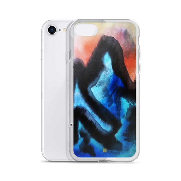 Blue Mountain Asian Contemporary Art iPhone BPA-Free Clear Phone Case - Made in USA - alicechanart