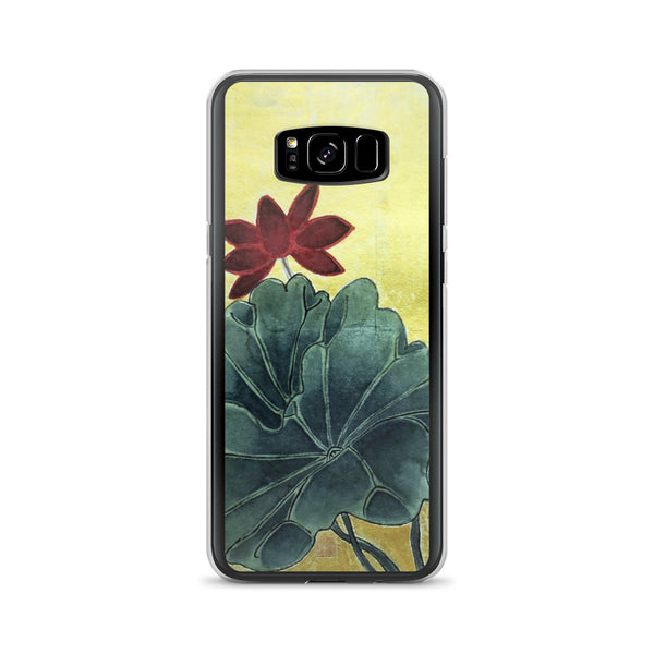 Lotus Floral Samsung Case, Eternally Blissful Flower Print Art Phone Case-Printed in USA/EU