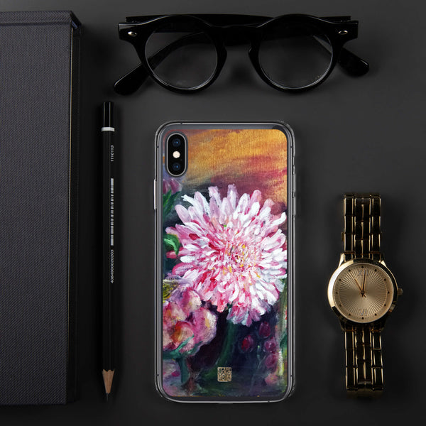 Pink Daisies Floral Print, iPhone 7/6/7+/ 6/6s/ X/XS/ XS Max/XR Case, Made in USA - alicechanart