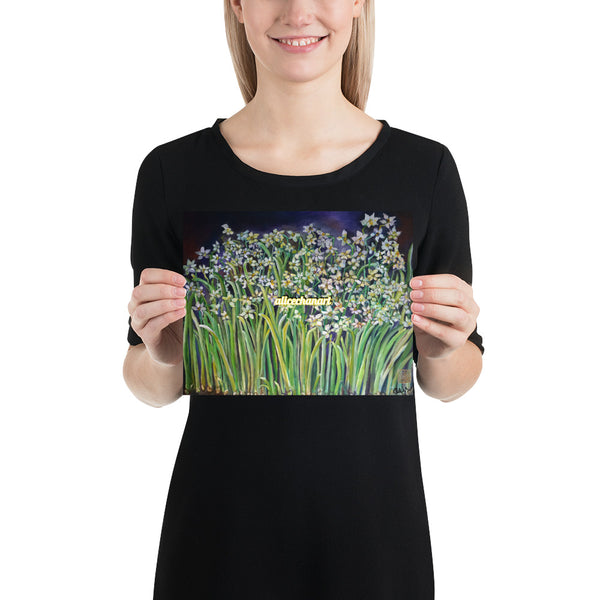 Narcissus Water Lilies, 2015, Art Print Poster, Made in USA - alicechanart