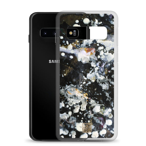 The Silver Galaxy of Life's Forces, Abstract Art Print Samsung Phone Case-Made in USA/ EU - alicechanart