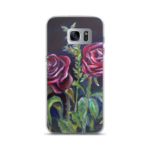 Fall Vampire Red Rose Floral, Samsung Galaxy S7, S7 Edge, S8, S8+, S9, S9+ Phone Case, Made in USA - alicechanart