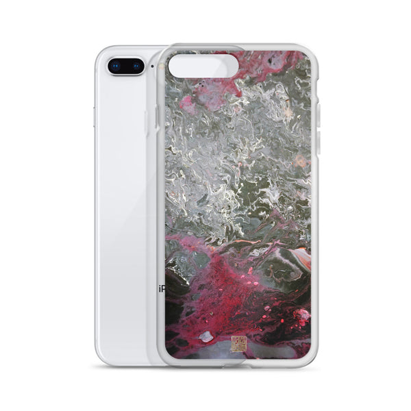 Grey Landscape iPhone Case, Abstract Art iPhone 7/6/7+/ 6/6s/ X/XS/ XS Max/ XR/ 11/ 11 Pro/ 11 Pro Max Phone Case, Made in USA/EU