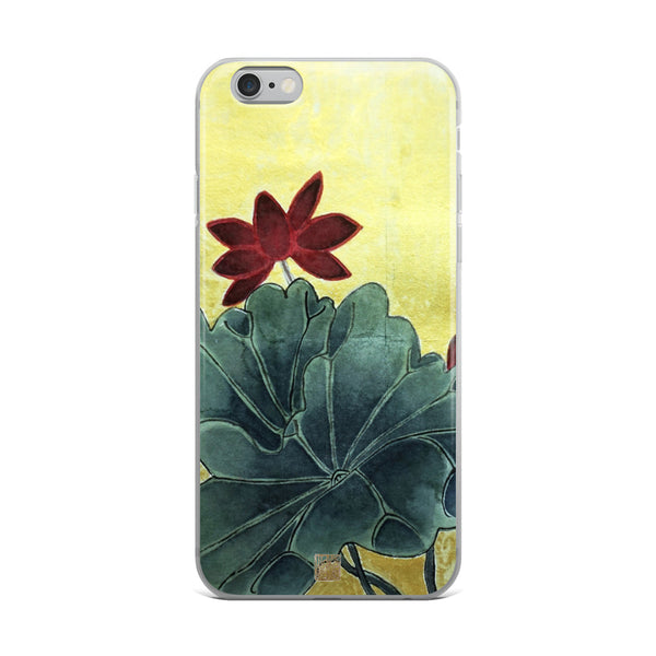 Lotus Floral iPhone Case, Eternally Blissful Flower iPhone 7/6/7+/ 6/6s/ X/XS/ XS Max/ XR/ 11/ 11 Pro/ 11 Pro Max Phone Case, Made in USA/EU