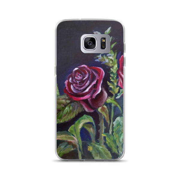 Vampire Red Rose Floral, Samsung Galaxy S7, S7 Edge, S8, S8+, S9, S9+ Phone Case, Made in USA - alicechanart