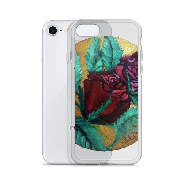 "Red Rose Series Part 1 in Gold",  iPhone 7/6/7+/ 6/6s/ X/XS/ XS Max/XR Case, Made in USA - alicechanart